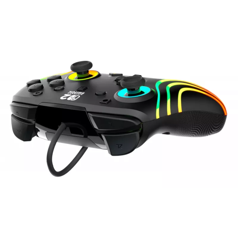 Gamepad Turtle Beach Afterglow Wave Melns vadu RGB kontrolieris Nintendo Switch / Switch 2, USB-C, 3 m kabelis