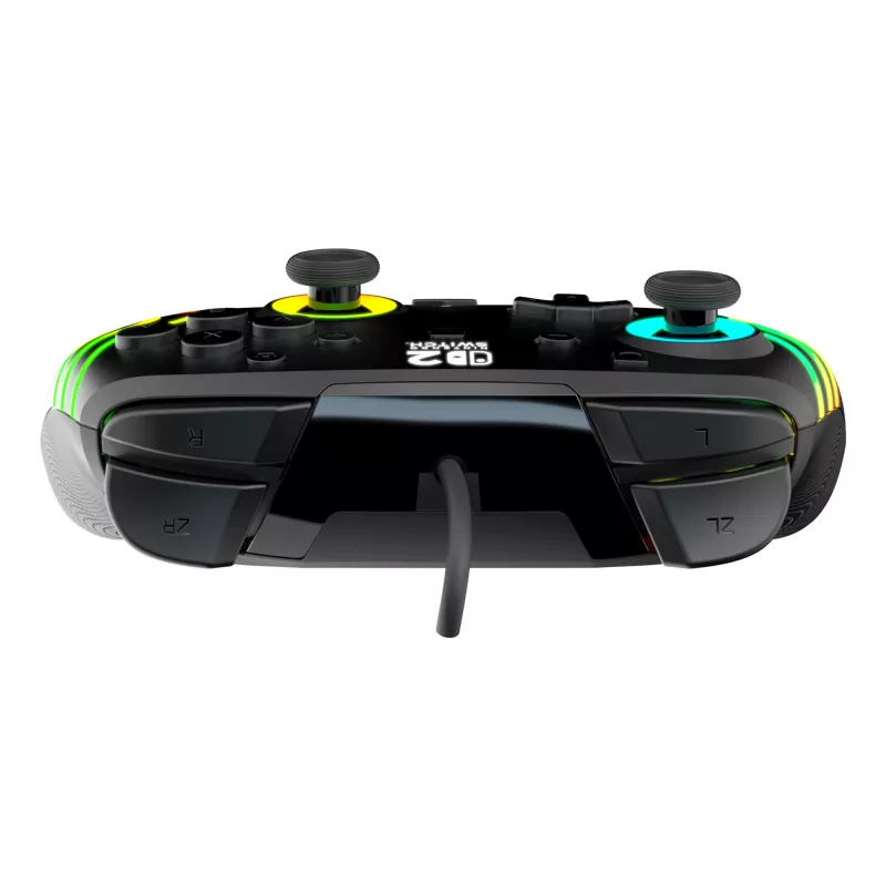 Gamepad Turtle Beach Afterglow Wave Melns vadu RGB kontrolieris Nintendo Switch / Switch 2, USB-C, 3 m kabelis