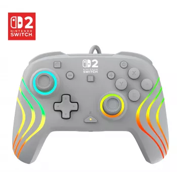 Vadu RGB spēļu kontrolieris Turtle Beach Afterglow Wave pelēkā krāsā — USB‑C, 3 m kabelis, paredzēts Nintendo Switch / Switch 2 / Switch OLED