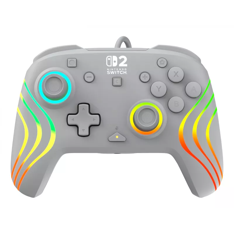Vadu RGB spēļu kontrolieris Turtle Beach Afterglow Wave pelēkā krāsā — USB‑C, 3 m kabelis, paredzēts Nintendo Switch / Switch 2 / Switch OLED