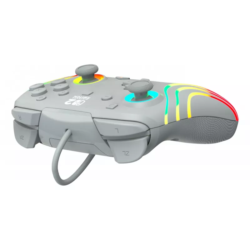 Vadu RGB spēļu kontrolieris Turtle Beach Afterglow Wave pelēkā krāsā — USB‑C, 3 m kabelis, paredzēts Nintendo Switch / Switch 2 / Switch OLED
