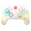 Bezvadu RGB spēļu kontrolieris Turtle Beach Afterglow Wave balta priekš Nintendo Switch 2, Bluetooth/USB-C, iebūvēta baterija 20h, 3m kabelis