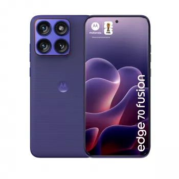Viedtālrunis Motorola edge 70 fusion — Snapdragon 7s Gen 3, 8 GB RAM, 256 GB, 6,78 collu OLED, 50 MP dubultkamera, 5G, Android 16, 5200 mAh, violeta