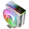 Mars Gaming MCPU-VR balts CPU dzesētājs ar divkāršu Infinity spoguli ARGB, 4 HCT siltuma caurulēm, 180 W TDP, īpaši klusu PWM 12 cm ventilatoru
