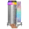 Mars Gaming MCPU-VR balts CPU dzesētājs ar divkāršu Infinity spoguli ARGB, 4 HCT siltuma caurulēm, 180 W TDP, īpaši klusu PWM 12 cm ventilatoru
