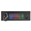 Mars Gaming 4-in-1 spēļu komplekts MCP-RGB3, vadu, USB, membrānas, RGB LED, melns, iekļauta pele