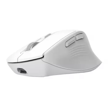 Bezvadu labās rokas biroja pele TRUST Niven — RF + Bluetooth, 3200 DPI, 7 pogas, ritenis, balta