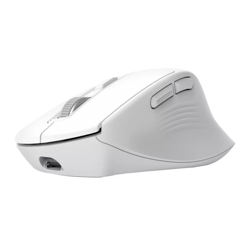 Bezvadu labās rokas biroja pele TRUST Niven — RF + Bluetooth, 3200 DPI, 7 pogas, ritenis, balta