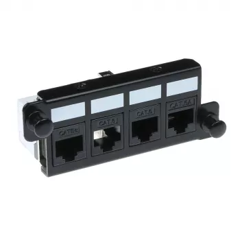 Adapteris ACT FA2057 4 x keystone UTP, melns