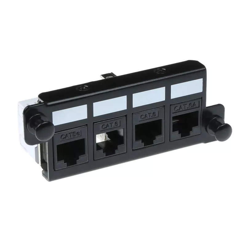 Adapteris ACT FA2057 4 x keystone UTP, melns