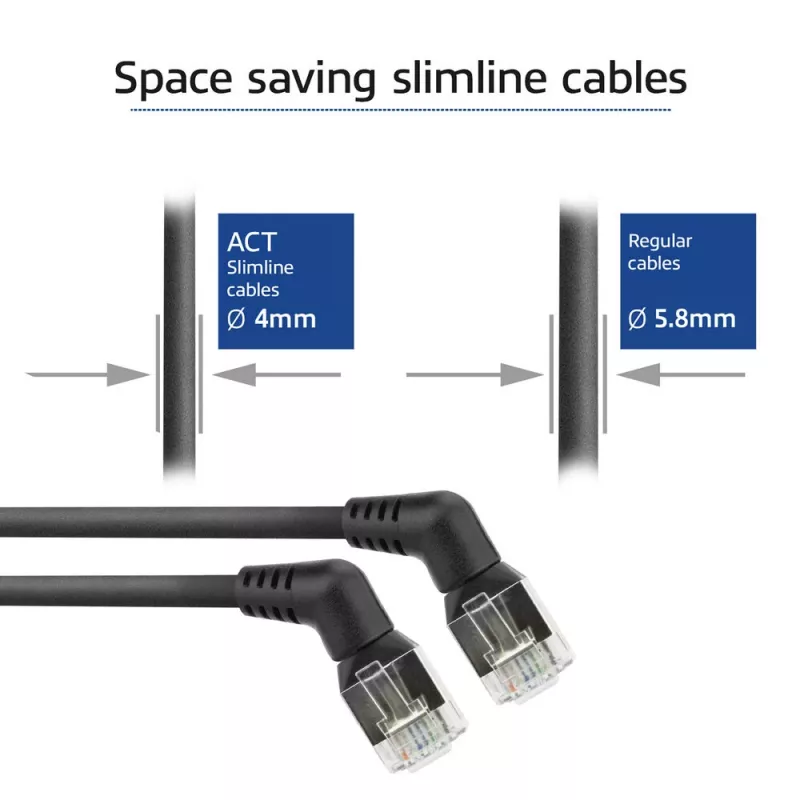 Tīkla kabelis ACT DD1901 Cat6 U/FTP (STP) 1 m RJ-45 melns