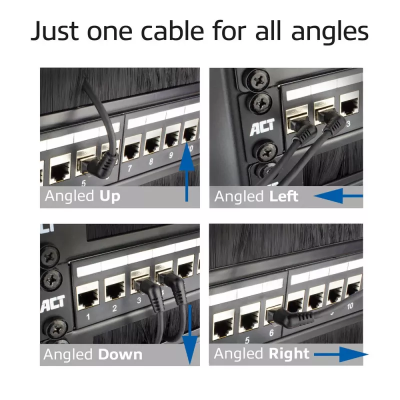 Tīkla kabelis ACT DD1901 Cat6 U/FTP (STP) 1 m RJ-45 melns