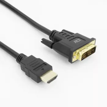 ACT AK3737 video kabeļa adapteris 5 m HDMI Type A (Standard) DVI-D melns