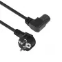 ACT Powercord tīkla savienotājs CEE7/7 vīrišķais (leņķveida) - C15 (leņķveida pa kreisi) IEC60320 melns 1,5 m