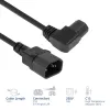 ACT strāvas vads C14 - C15 (leņķiski pa kreisi) IEC60320 melns 1,2 m