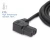 ACT strāvas vads C14 - C15 (leņķiski pa kreisi) IEC60320 melns 1,2 m