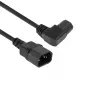 ACT strāvas vads C14 - C15 (leņķveida pa kreisi) IEC60320 melns 2 m