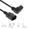 ACT strāvas vads C14 - C15 (leņķveida pa kreisi) IEC60320 melns 2 m