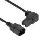 ACT barošanas vads C14 - C15 (leņķa pa labi) IEC60320 melns 0.6 m