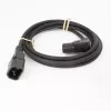 ACT barošanas vads C14 - C15 (leņķa pa labi) IEC60320 melns 0.6 m