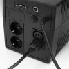 ACT barošanas vads C14 - C15 (leņķa pa labi) IEC60320 melns 0.6 m