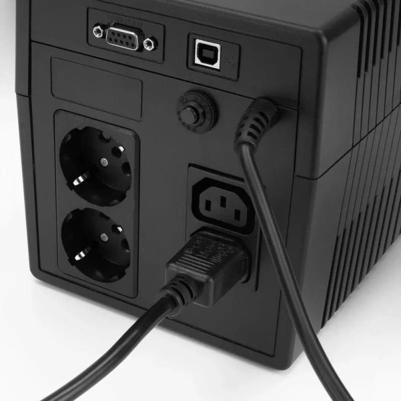 ACT barošanas vads C14 - C15 (leņķa pa labi) IEC60320 melns 0.6 m