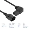 ACT Powercord C14–C15 leņķa labā IEC60320 melns 1,2 m H05RN-F 10 A 250 V