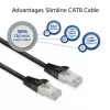 ACT FB8100 tīkla kabelis Melns 0.5 m Cat8 U/FTP (STP)