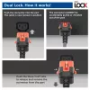 ACT barošanas vads C14 IEC Lock+ Dual Locking - C15 IEC Lock+ melns 2 m, PC3872