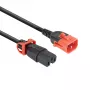 ACT Powercord C14 IEC Lock+ Dual Locking - C15 IEC Lock+ melns 3 m, PC3876