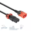ACT Powercord C14 IEC Lock+ Dual Locking - C15 IEC Lock+ melns 3 m, PC3876