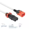 ACT Powercord C14 IEC Lock+ Dual Locking - C15 IEC Lock+ balts 3 m, PC3879