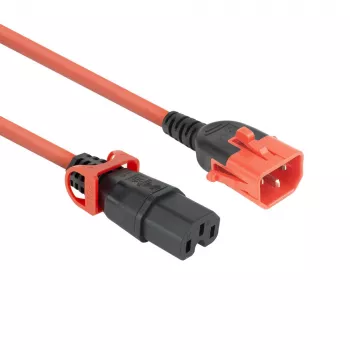 ACT Powercord C14 IEC Lock+ Dual Locking - C15 IEC Lock+ sarkans 1 m, PC3869