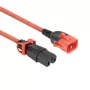 ACT Powercord C14 IEC Lock+ Dual Locking - C15 IEC Lock+ sarkans 1 m, PC3869