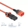 ACT Powercord C14 IEC Lock+ Dual Locking - C15 IEC Lock+ sarkans 1 m, PC3869