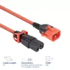 ACT Powercord C14 IEC Lock+ Dual Locking - C15 IEC Lock+ sarkans 2 m, PC3873