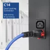 ACT Powercord C14 IEC Lock+ Dual Locking - C15 IEC Lock+ zils 1 m, PC3870