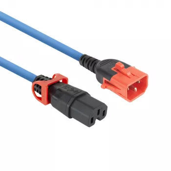 ACT strāvas vads C14 IEC Lock+ Dual Locking - C15 IEC Lock+ zils 2 m, PC3874