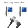ACT melns 1,5 m U/FTP CAT6A LSZH plāns ielāpu vads ar RJ45 savienotājiem, 90° leņķī pa labi uz taisnu