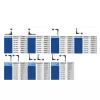 ACT Melns 1,5 metri U/UTP CAT6A LSZH Slimline komutācijas kabelis ar RJ45 savienotājiem 90° leņķī uz leju pret 90° leņķī uz leju