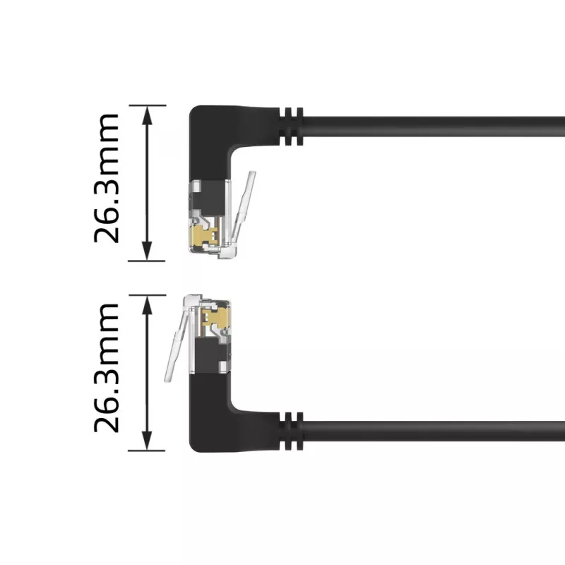 ACT DD7901 tīkla vads Melns 1 m Cat6a U/UTP (UTP)