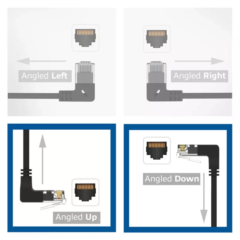 ACT DD7901 tīkla vads Melns 1 m Cat6a U/UTP (UTP)