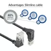 Tīkla komutācijas kabelis ACT DD7905 Cat6a U/UTP 5 m melns RJ-45