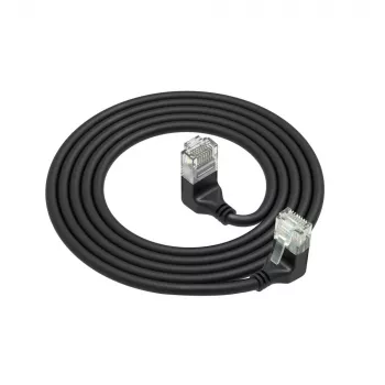 Tīkla kabelis ACT DD7952 Cat6a U/UTP Melns 0,25 m ar RJ-45 savienotājiem, apzeltīti kontakti