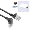 ACT Melns 3 m U/FTP CAT6A LSZH plāna plākstera vads ar RJ45 savienotājiem 90° leņķī uz taisno