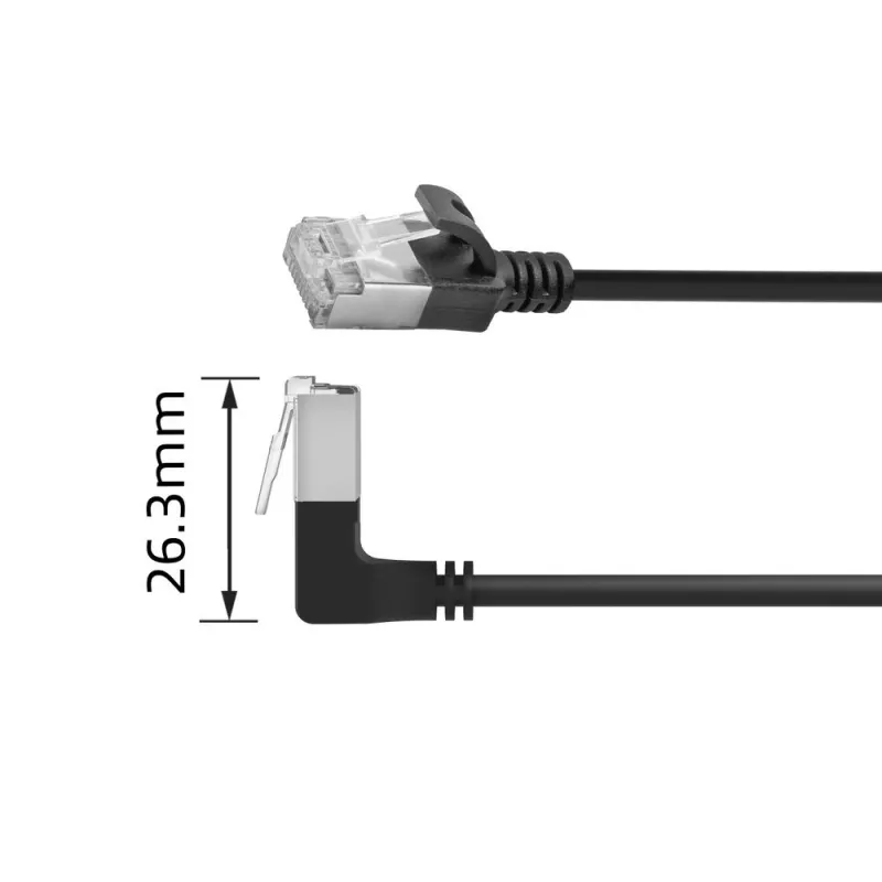 Tīkla ielāpu vads ACT DA4905 Cat6a U/FTP (STP) RJ-45 uz RJ-45 Melns 5 m