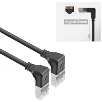 ACT DA5902 tīkla kabelis Cat6a U/FTP (STP) 2 m, RJ-45 uz RJ-45, melns