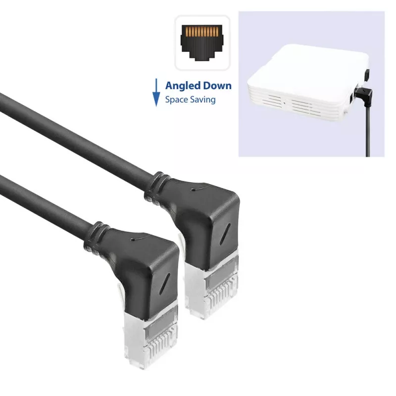 ACT DA5902 tīkla kabelis Cat6a U/FTP (STP) 2 m, RJ-45 uz RJ-45, melns
