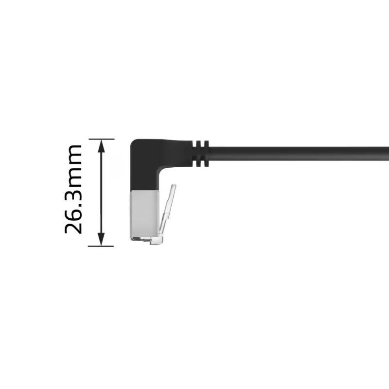 ACT DA5902 tīkla kabelis Cat6a U/FTP (STP) 2 m, RJ-45 uz RJ-45, melns