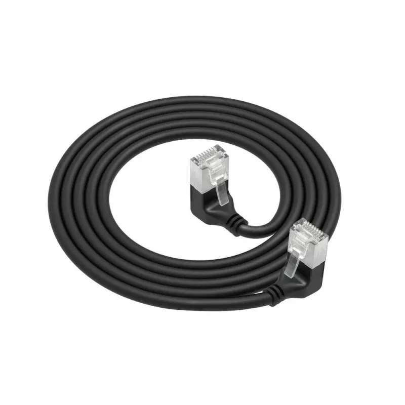 Tīkla kabelis ACT DA5903 Cat6a U/FTP (STP) 3 m, RJ-45 uz RJ-45, apzeltīti kontakti, melns